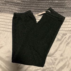 Black salt and pepper sweat pants from roots